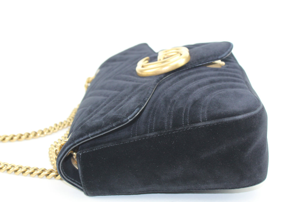 Gg marmont 2.0 matelassé velvet shoulder bag online