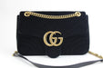 Gucci Medium GG Marmont 2.0 Matelassé Velvet Shoulder Bag