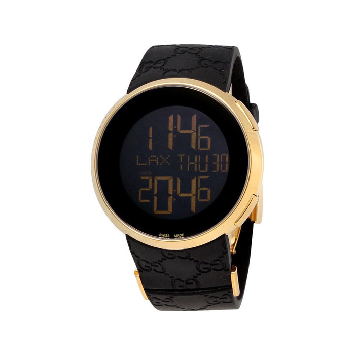 GUCCI DIGITAL DIAL RUBBER STRAP WATCH