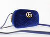 Gucci GG Marmont Velvet Camera Bag Blue